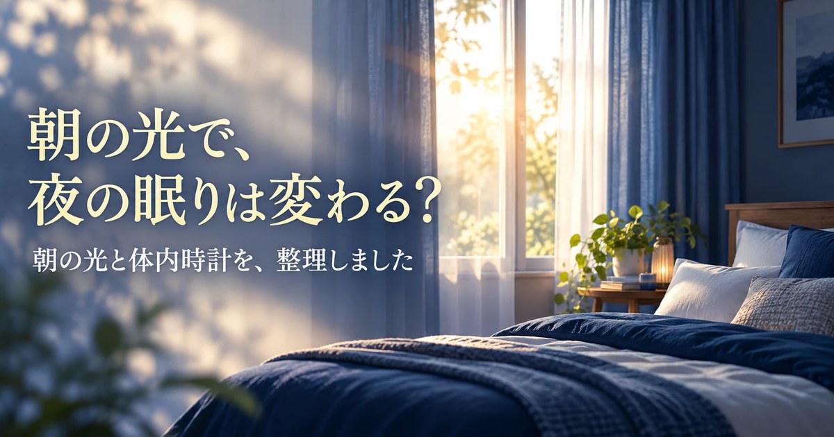 朝日が差し込む寝室の窓辺のイメージ